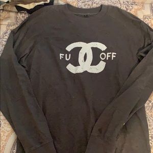 Reason brand fuc cof channel logo crewneck
